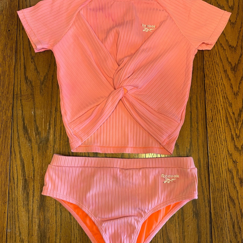 Reebok Coral and Peach Swimwear Set